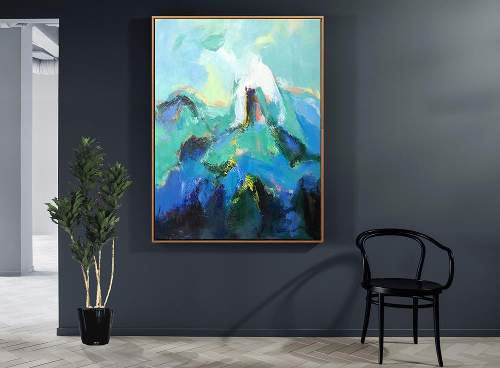 Palette Knife Abstract Mountains #L9B